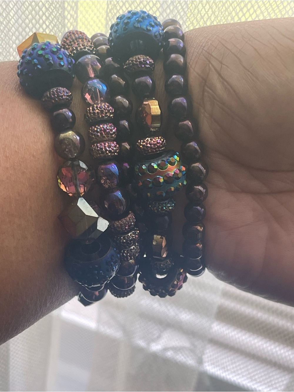 Beaded stretch bracelets